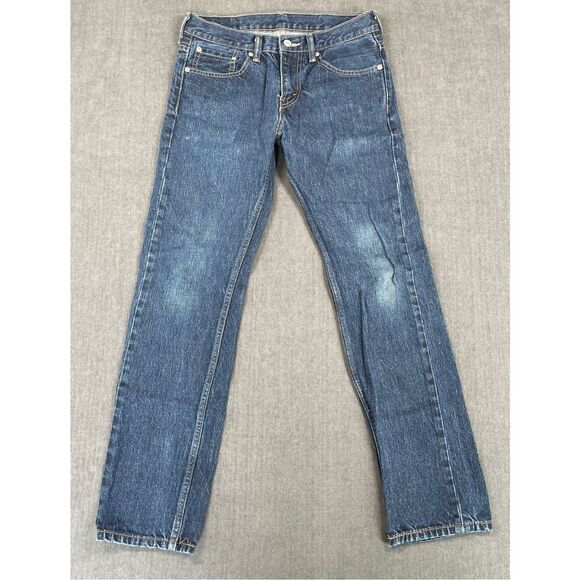 Levis 513 Slim Jeans Men 30x30 Dark Wash Straight Leg 100 Percent Cotton Denim‎ - Picture 1 of 11
